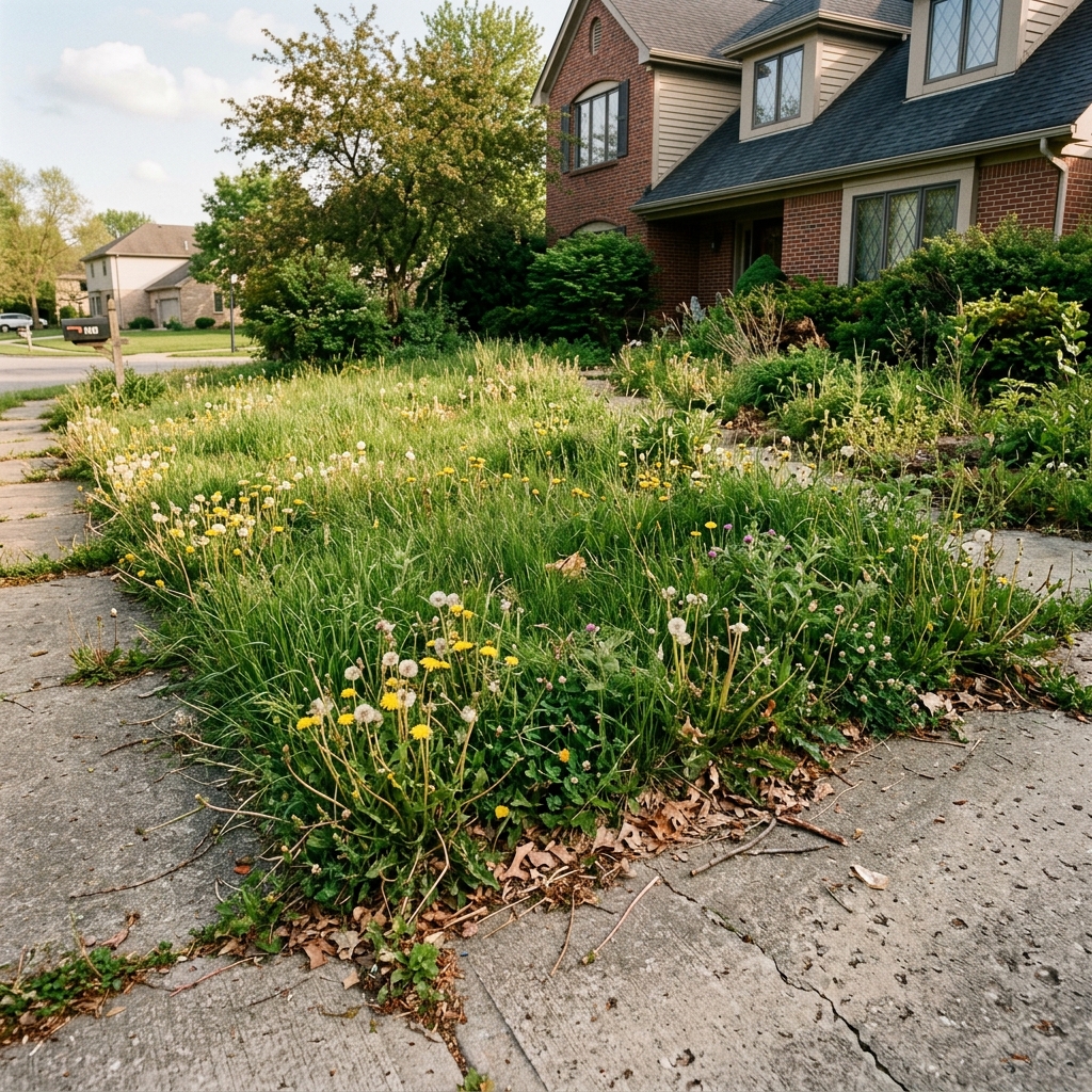 Before yard cleanup