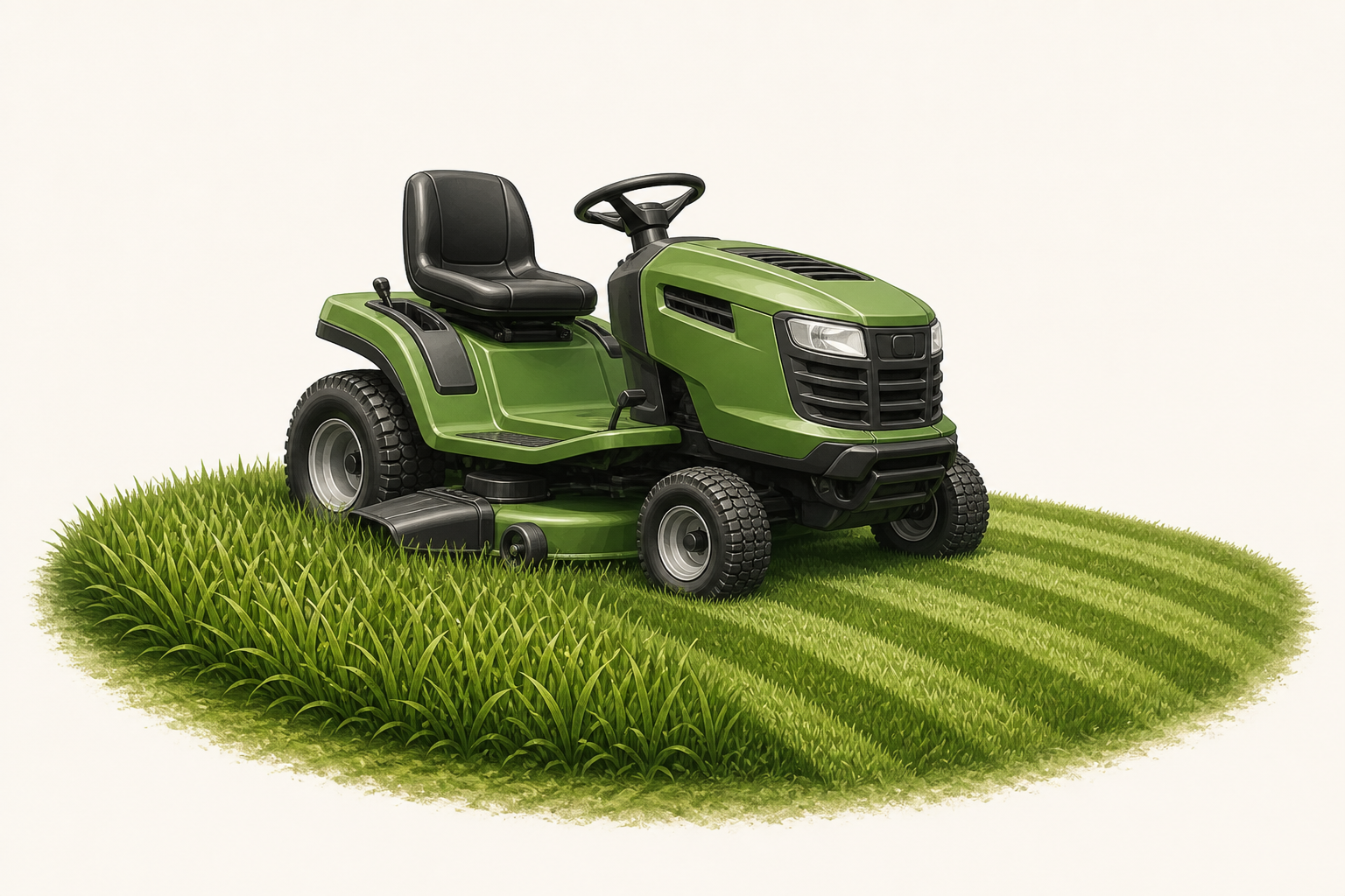 Freshly mowed lawn with clean edges